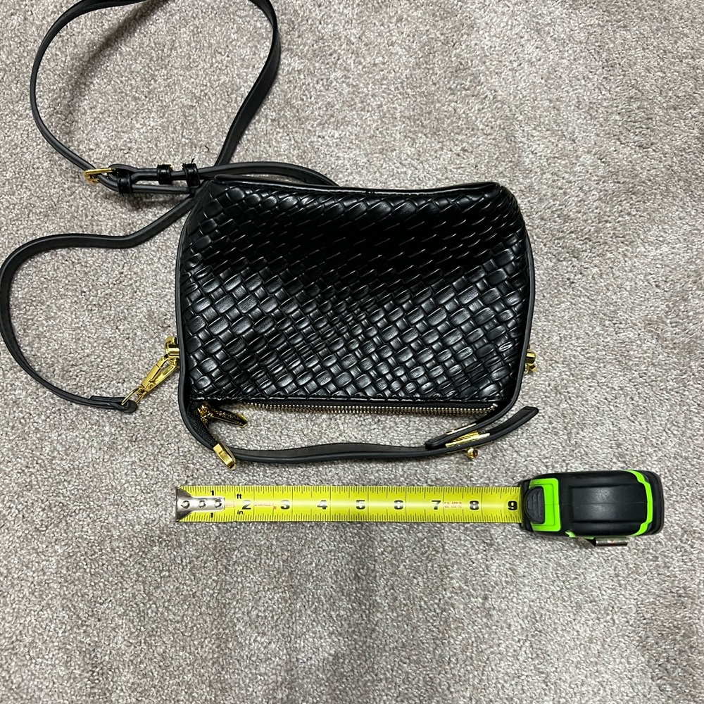 Black Woven Leather Bag - Picture 4 of 5